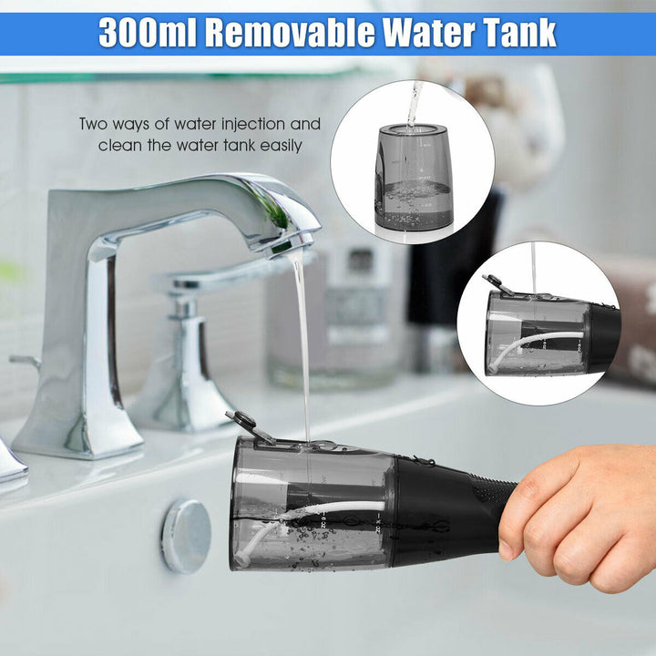 Rechargeable Portable Water Flosser Power Dental Flossers with 2 Nozzle Image 10