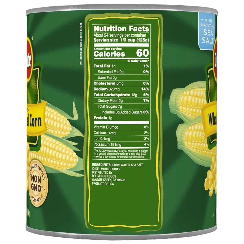 Del Monte Whole Kernel Corn (106 Ounce) Image 2