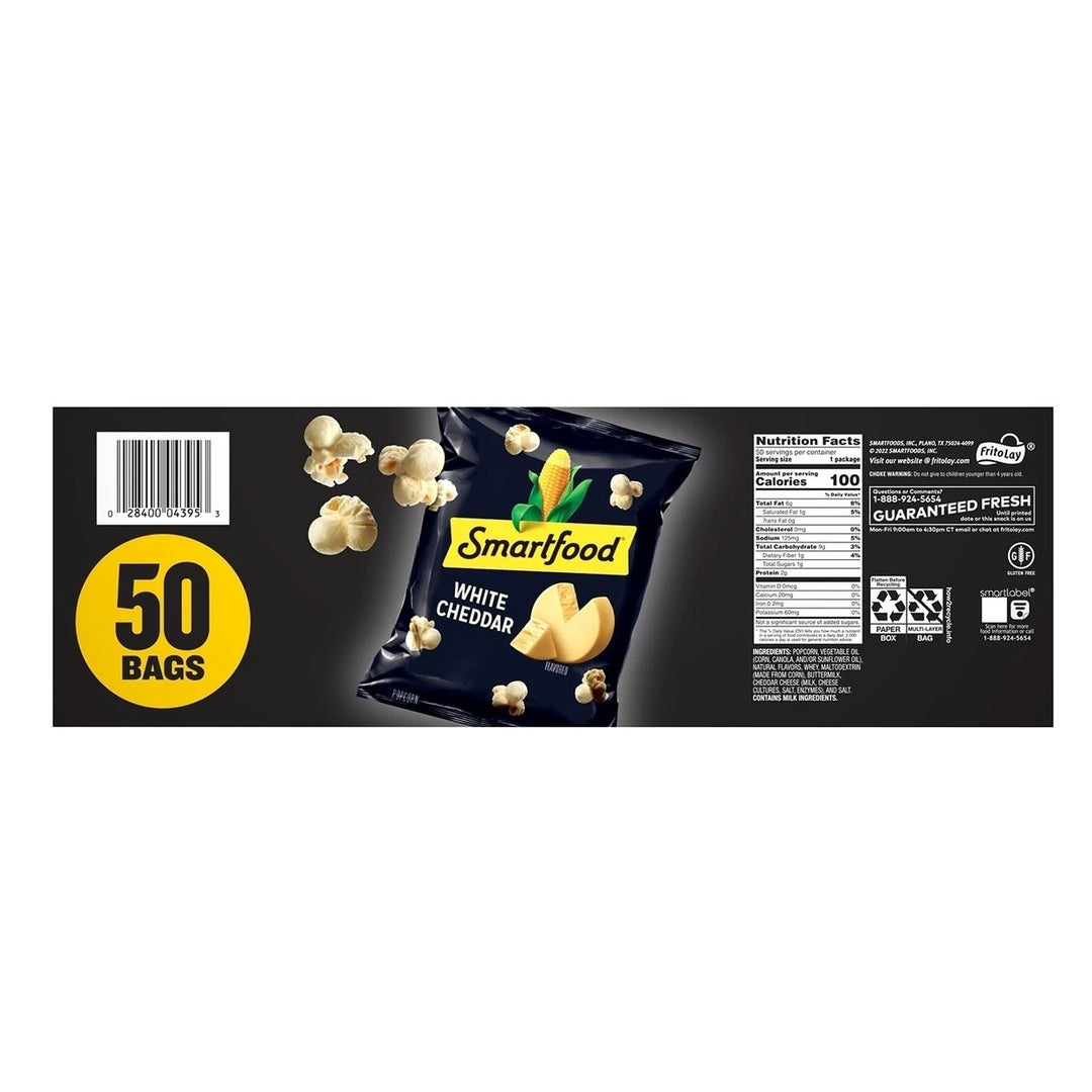 Smartfood White Cheddar Cheese Popcorn 0.625 Ounce (Pack of 50) Image 4