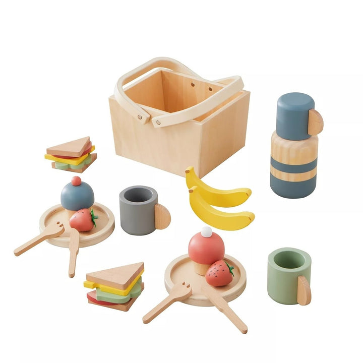 Wonder and Wise Wooden Picnic Playset Image 1