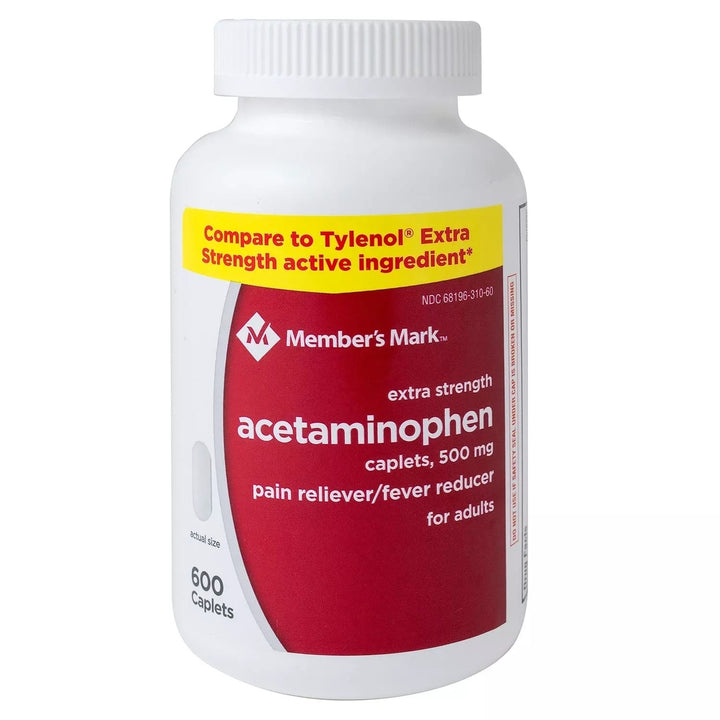 Members Mark Extra Strength Acetaminophen Caplets 500 mg (1200 Count) Image 3