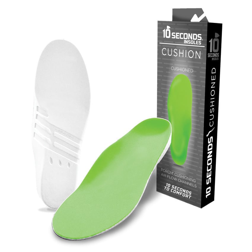 10 Seconds Cushion Insoles Green Unisex 170F Comfortable Breathable Support Image 1