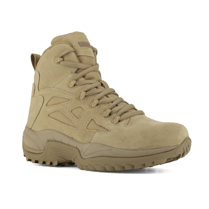 Reebok 6" Rapid Response Soft Toe Tactical Boot Desert Tan RB8695 Side Zipper Image 1