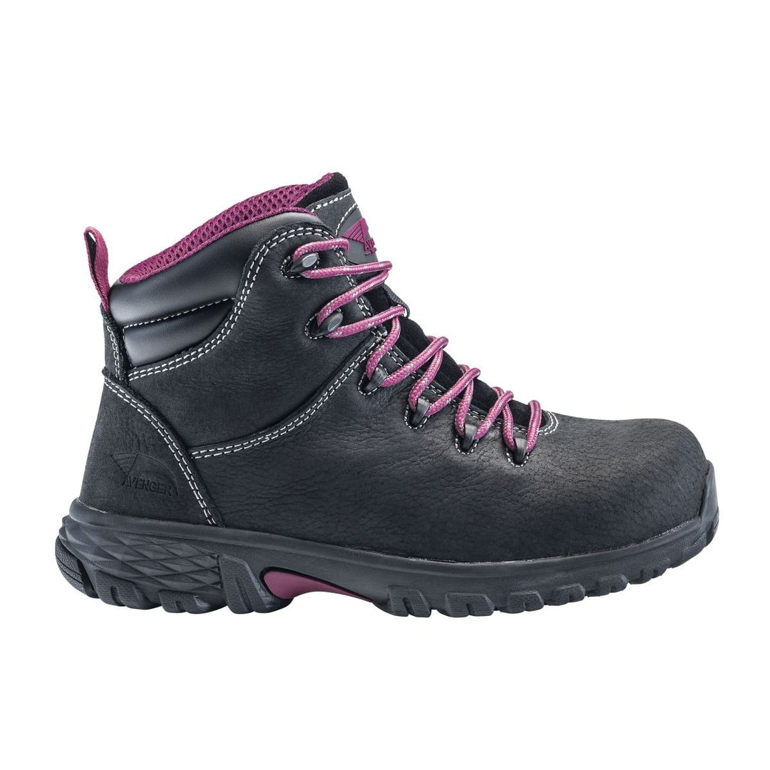 FSI Nautilus Avenger Womens 6" Black Alloy Toe ESD Work Boot A7472 Image 2