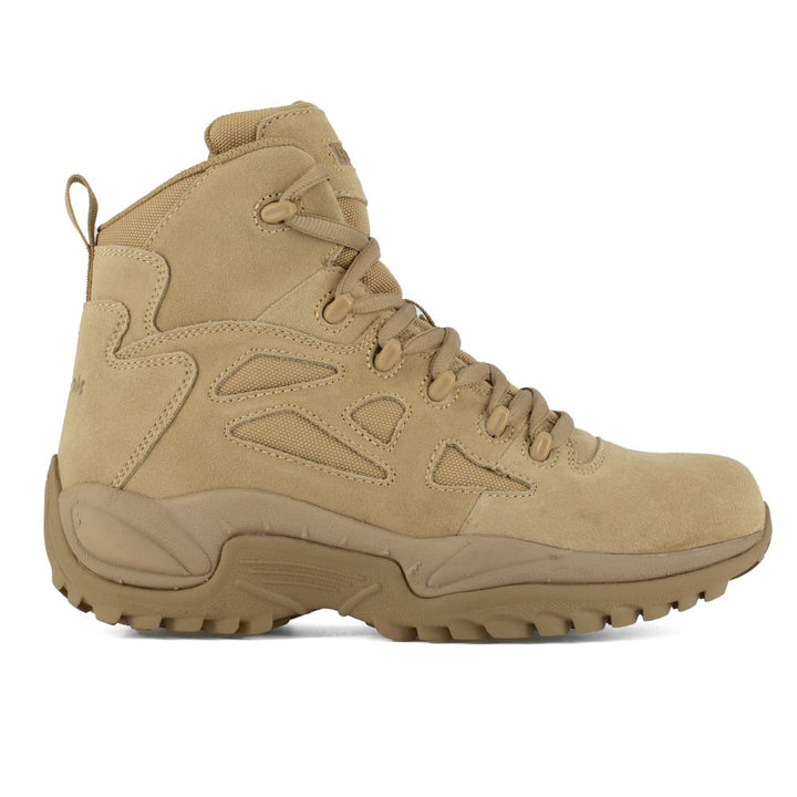 Reebok 6" Rapid Response Soft Toe Tactical Boot Desert Tan RB8695 Side Zipper Image 2