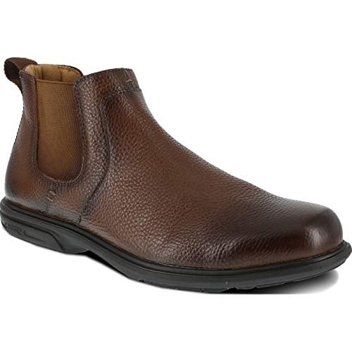 Florsheim Work Mens Brown Steel Toe Chelsea Boot FS2031 Slip Resistant SD Image 1