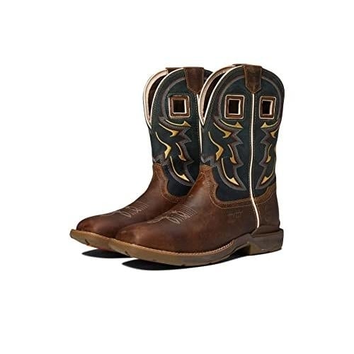 Double-H Boots Kerrick Roper Mens 11" Wide Square Comp Toe Brown Image 1