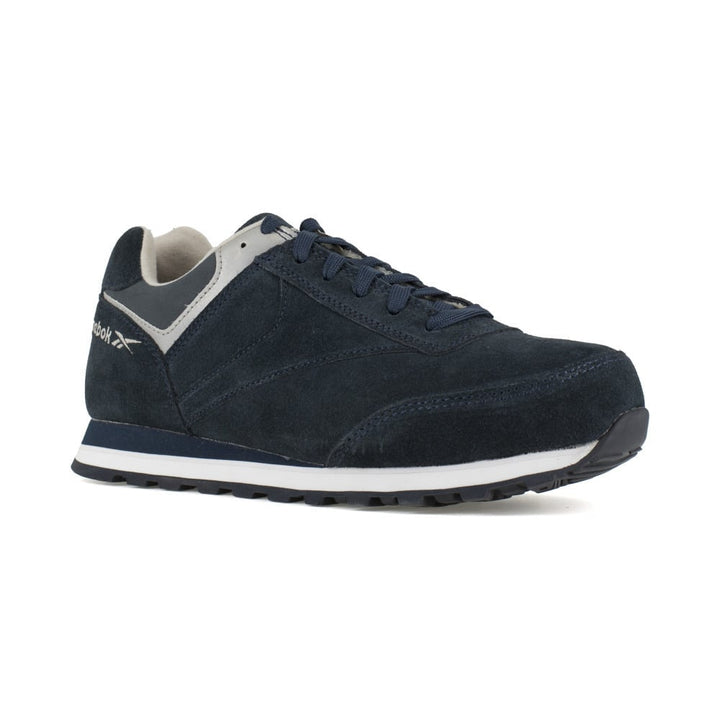 Reebok Womens Leelap Steel Toe Retro Jogger Work Shoe Navy RB195 Suede Leather Image 1