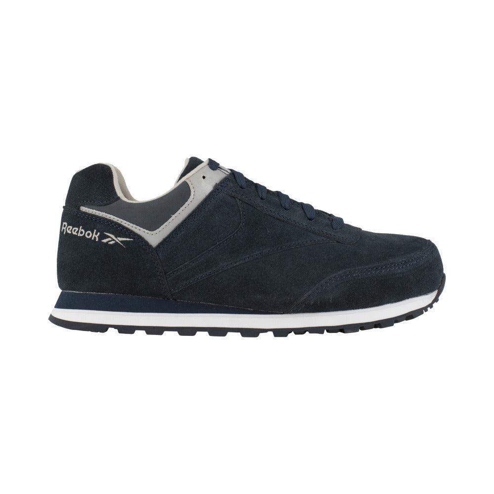 Reebok Womens Leelap Steel Toe Retro Jogger Work Shoe Navy RB195 Suede Leather Image 2