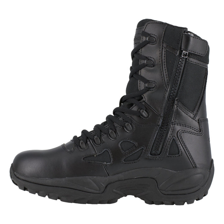 Reebok Womens 8" Waterproof Tactical Boot Black RB877 Soft Toe Side Zipper Image 4