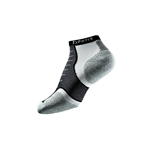 Thorlos Experia XCCU Low Cut Running Socks Black White Thin Cushion Wicking Image 1