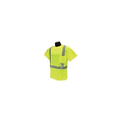 Radians ST21 Class 3 Max-Dri Moisture Wicking Mesh Long Sleeve Safety T-Shirt Hi/Vis Green Image 4