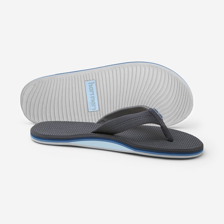 Hari Mari Dunes Flip Flops Mens Charcoal 1061-213 Memory Foam Arch Support Image 2