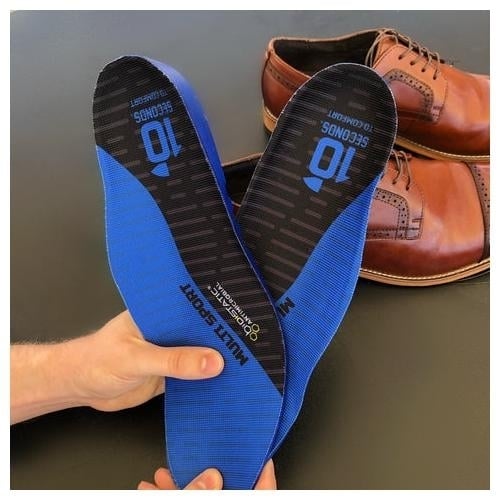 10 Seconds Unisex Multi-Sport Cushion Insoles Blue 170G Lightweight Comfort Image 3