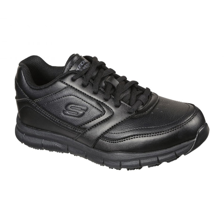 SKECHERS WORK Womens Relaxed Fit Nampa - Wyola SR Soft Toe Slip Resistant Work Shoe Black - 77235-BLK 10-M BLACK Image 2