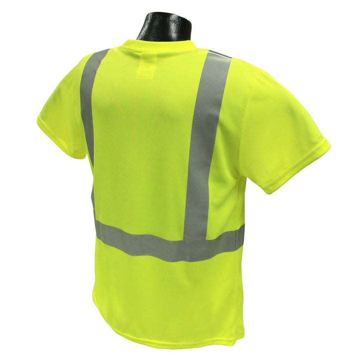 Radians ST11-2PGS-M Industrial Safety Shirt Hi-Vis Green Pocket 2XL CL 2 T-Shirt Image 3