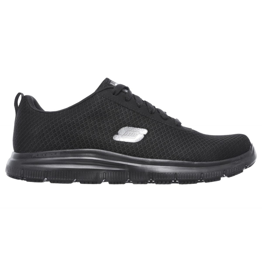 SKECHERS WORK Mens Relaxed Fit: Flex Advantage - Bendon SR Soft Toe Slip Resistant Work Shoe Black - 77125-BLK 7.5-D Image 2