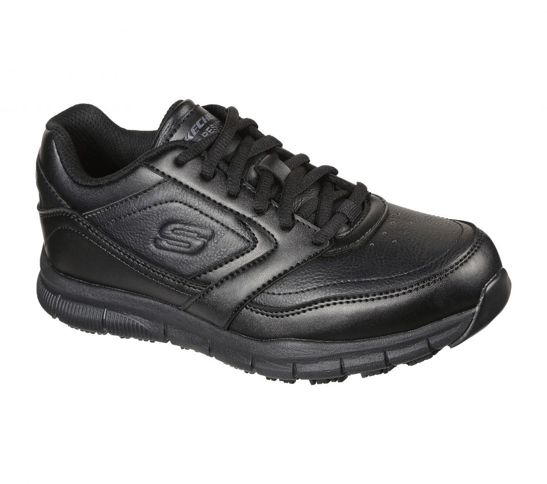 SKECHERS WORK Womens Relaxed Fit Nampa - Wyola SR Soft Toe Slip Resistant Work Shoe Black - 77235-BLK 9.5-W BLACK Image 2