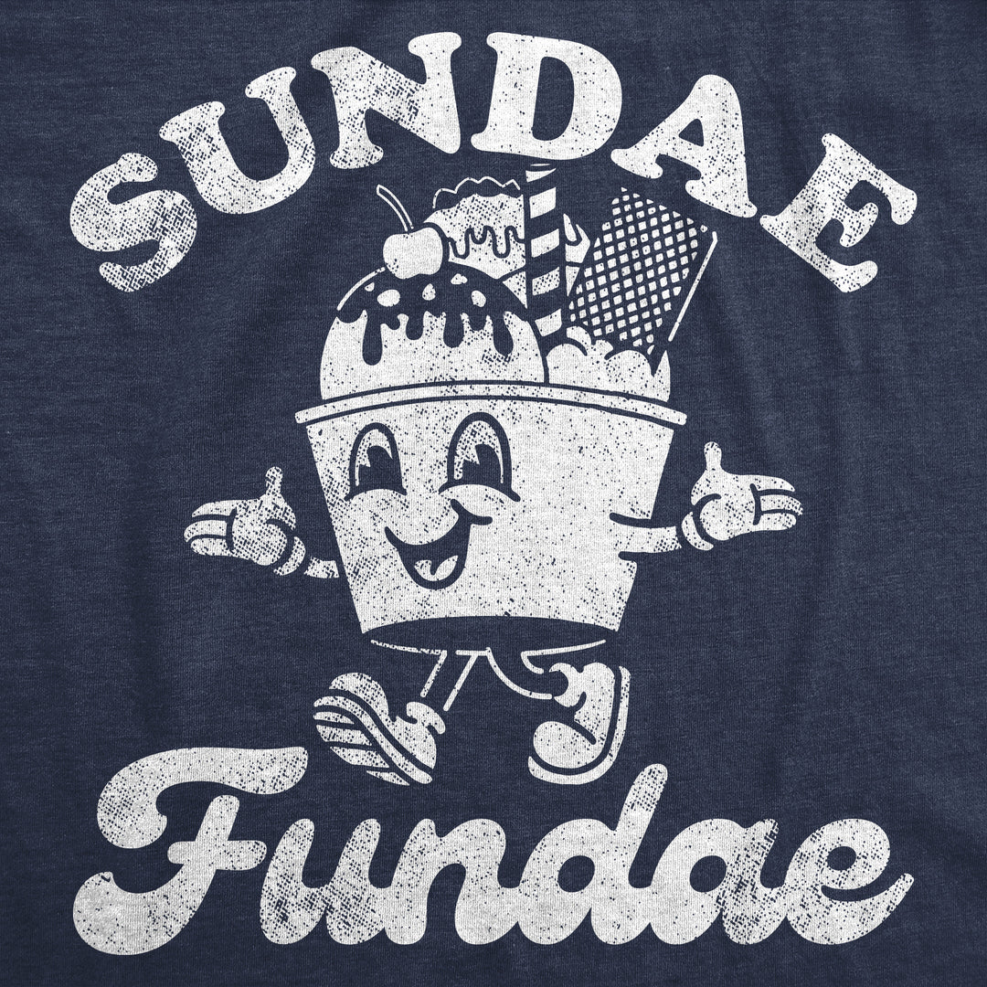 Womens Funny T Shirts Sundae Fundae Sarcastic Ice Cream Graphic Tee For Ladies Image 2