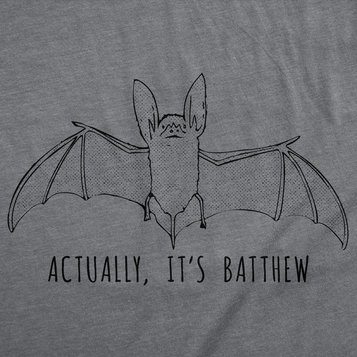 Mens Funny T Shirts Actually Its Batthew Sarcastic Bat Graphic Tee For Men Image 2