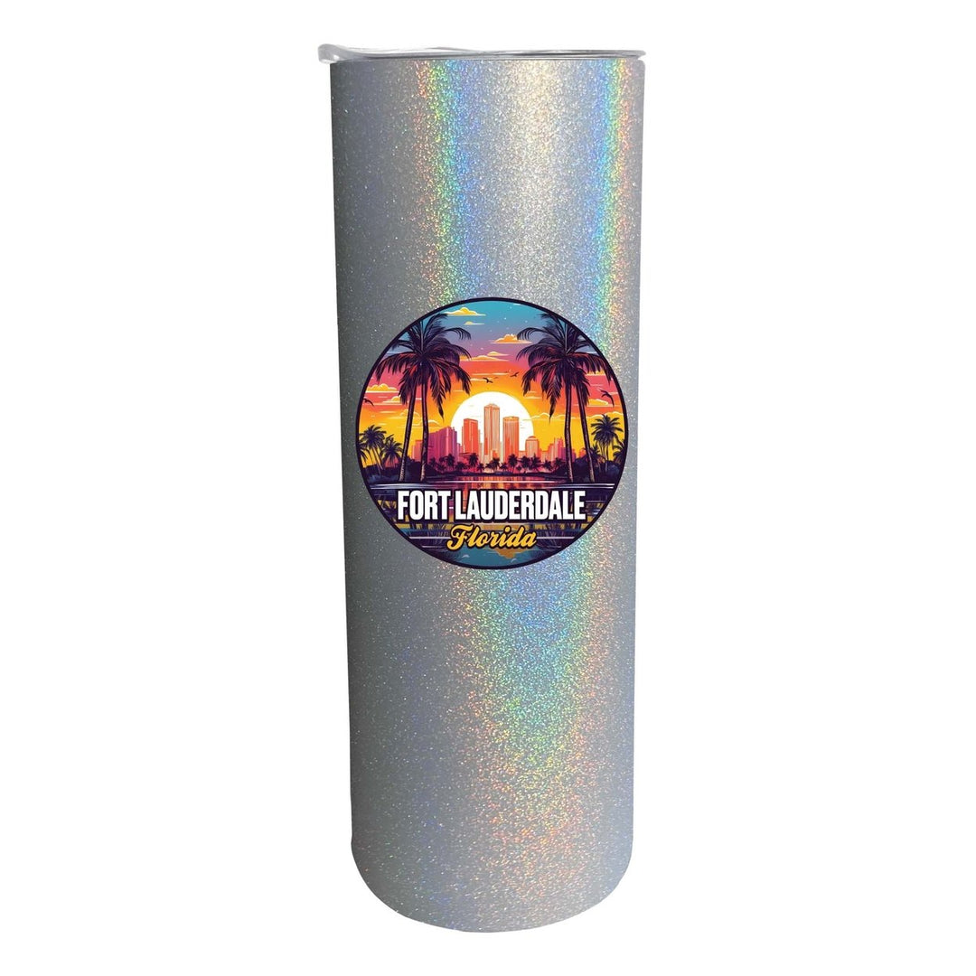 Fort Lauderdale Florida Design B Souvenir 20 oz Insulated Stainless Steel Skinny Tumbler Image 2