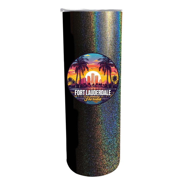 Fort Lauderdale Florida Design B Souvenir 20 oz Insulated Stainless Steel Skinny Tumbler Image 3