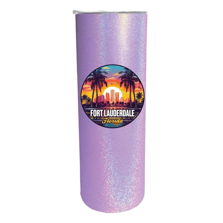 Fort Lauderdale Florida Design B Souvenir 20 oz Insulated Stainless Steel Skinny Tumbler Image 4