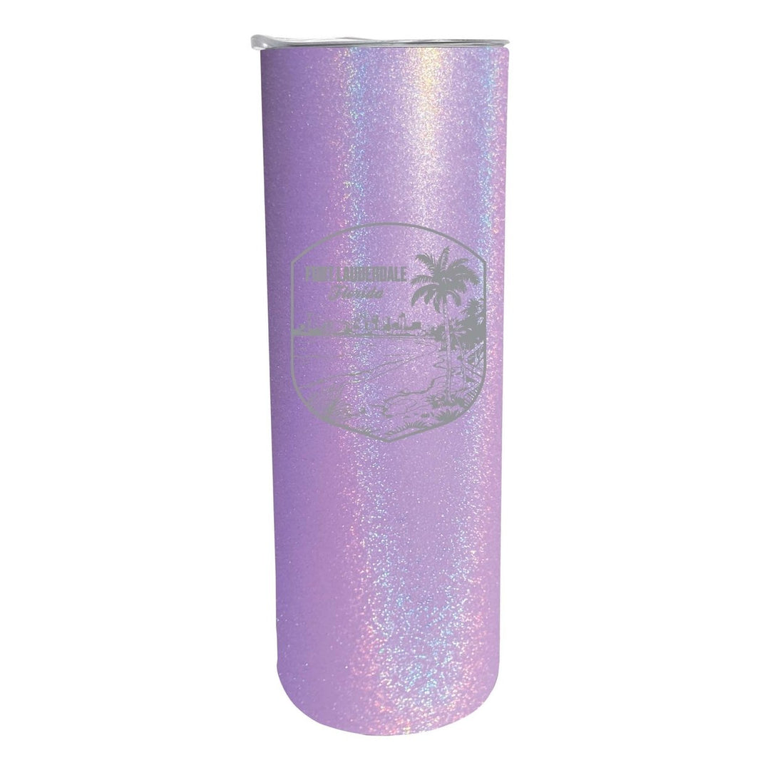 Fort Lauderdale Souvenir 20 oz Engraved Insulated Stainless Steel Skinny Tumbler Image 3