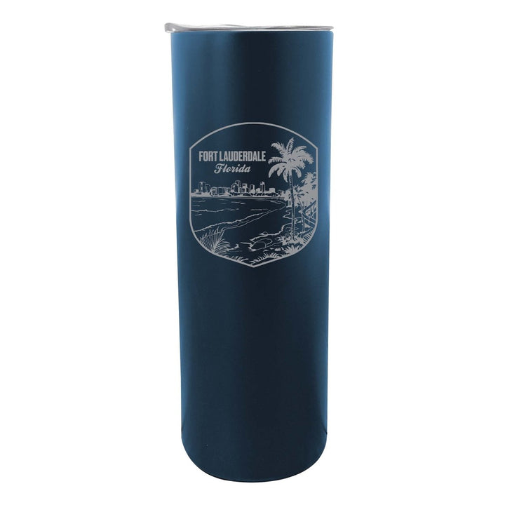 Fort Lauderdale Souvenir 20 oz Engraved Insulated Stainless Steel Skinny Tumbler Image 4