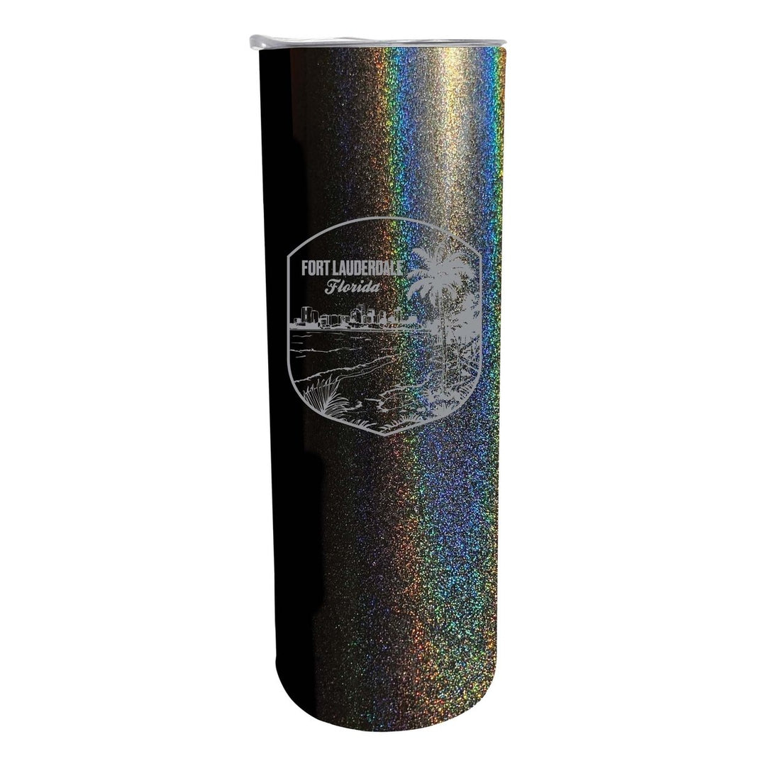 Fort Lauderdale Souvenir 20 oz Engraved Insulated Stainless Steel Skinny Tumbler Image 4