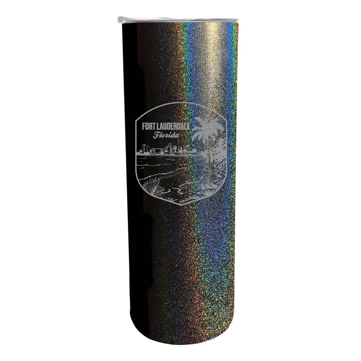 Fort Lauderdale Souvenir 20 oz Engraved Insulated Stainless Steel Skinny Tumbler Image 1