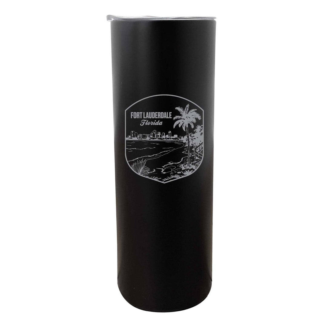 Fort Lauderdale Souvenir 20 oz Engraved Insulated Stainless Steel Skinny Tumbler Image 6