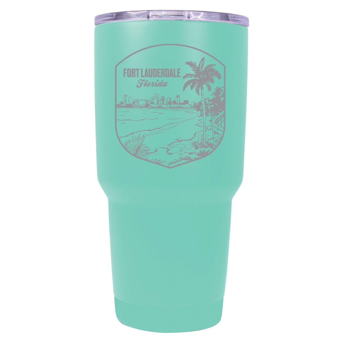 Fort Lauderdale Souvenir 24 oz Engraved Insulated Stainless Steel Tumbler Image 3