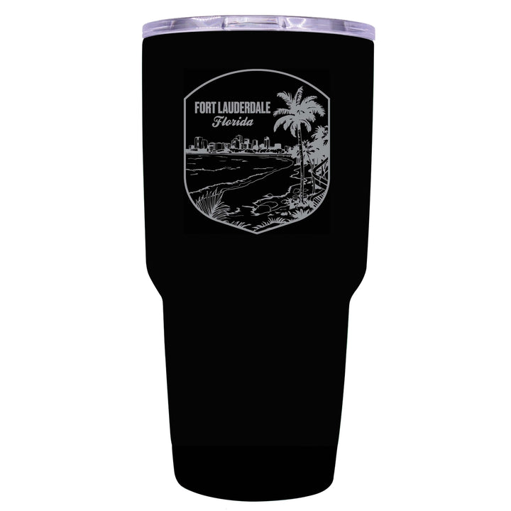 Fort Lauderdale Souvenir 24 oz Engraved Insulated Stainless Steel Tumbler Image 4