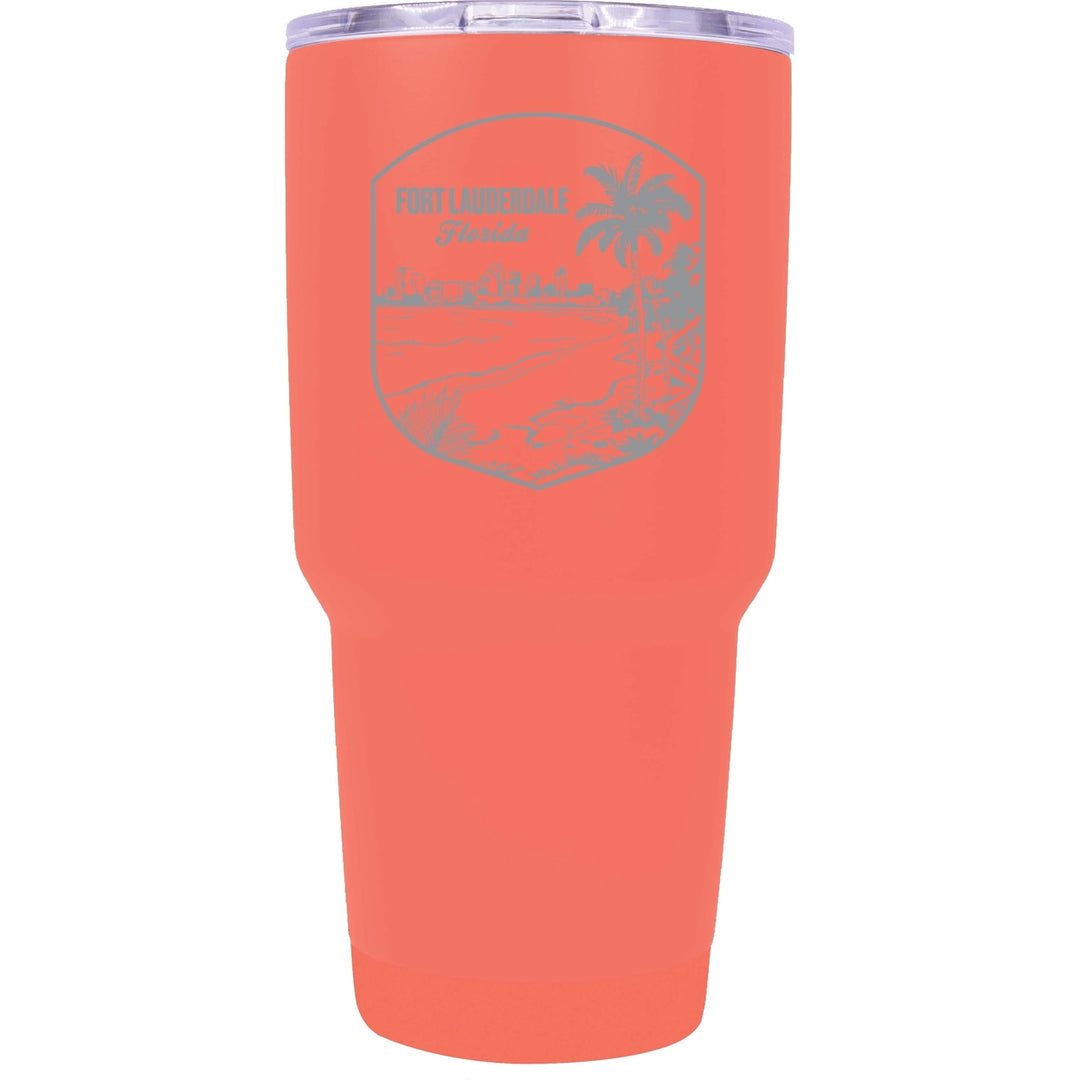 Fort Lauderdale Souvenir 24 oz Engraved Insulated Stainless Steel Tumbler Image 4