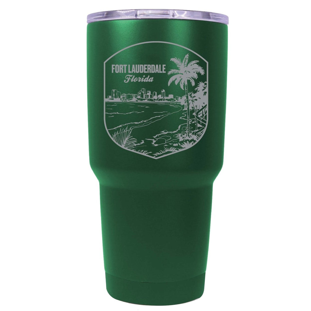 Fort Lauderdale Souvenir 24 oz Engraved Insulated Stainless Steel Tumbler Image 6