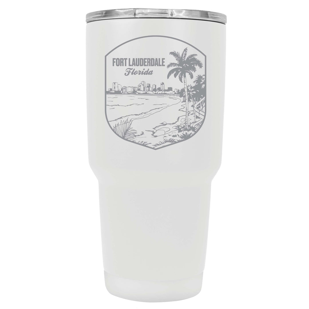 Fort Lauderdale Souvenir 24 oz Engraved Insulated Stainless Steel Tumbler Image 7