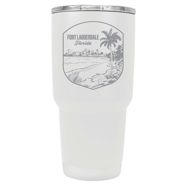 Fort Lauderdale Souvenir 24 oz Engraved Insulated Stainless Steel Tumbler Image 7