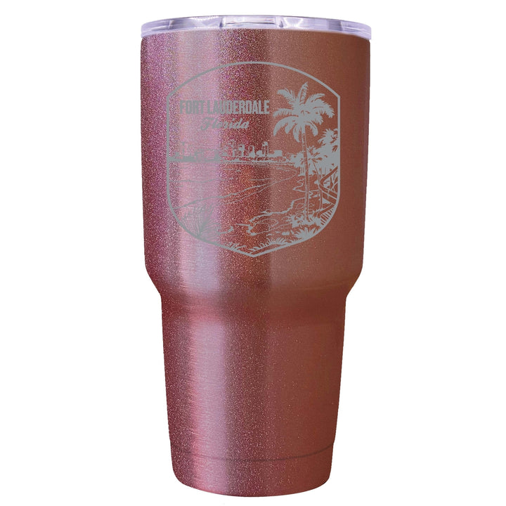 Fort Lauderdale Souvenir 24 oz Engraved Insulated Stainless Steel Tumbler Image 8