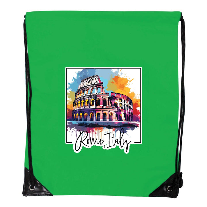 Rome Italy Design A Souvenir Cinch Bag with Drawstring Backpack Image 3