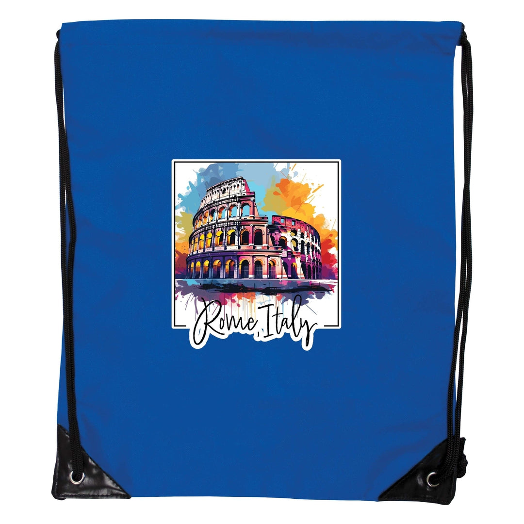 Rome Italy Design A Souvenir Cinch Bag with Drawstring Backpack Image 4