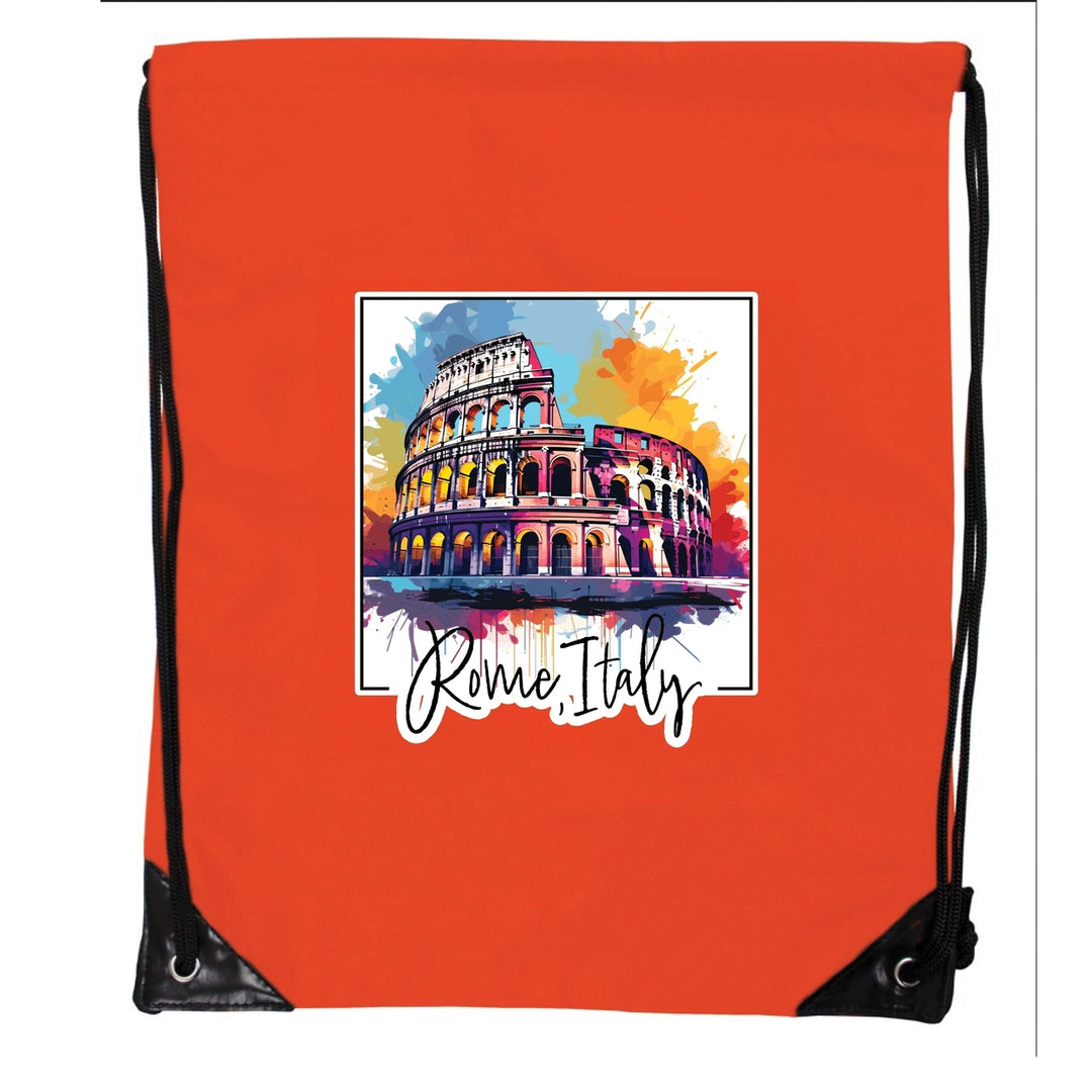 Rome Italy Design A Souvenir Cinch Bag with Drawstring Backpack Image 4