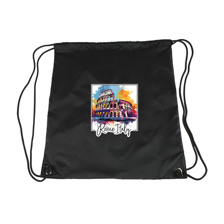 Rome Italy Design A Souvenir Cinch Bag with Drawstring Backpack Image 6