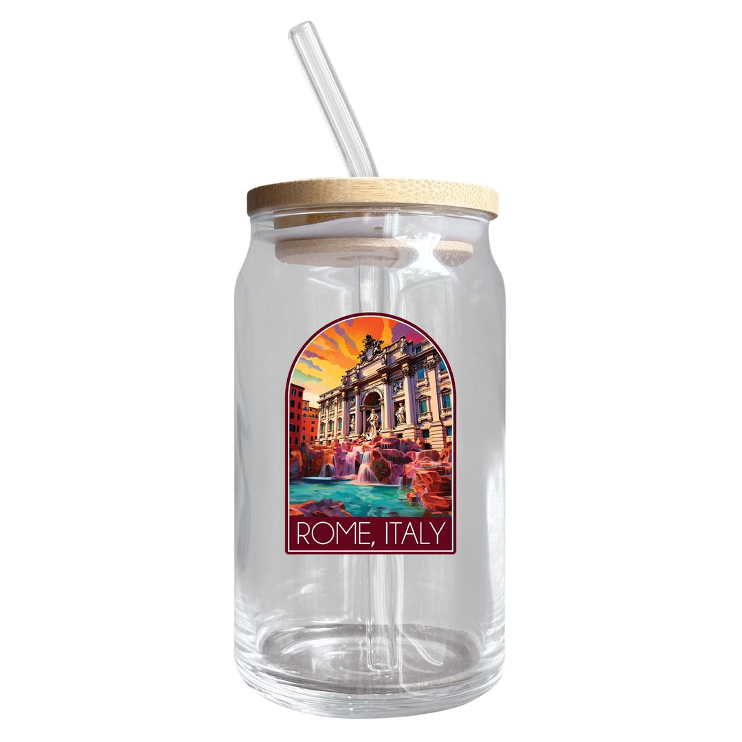 Rome Italy Design B Souvenir 12 oz Beer Can Glass Image 1