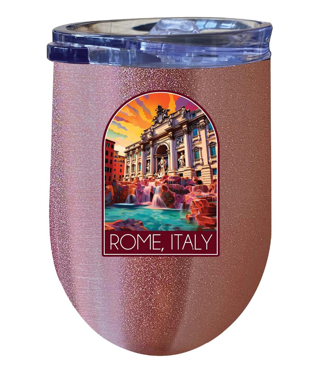 Rome Italy Design B Souvenir 12 oz Insulated Wine Stainless Steel Tumbler Image 4