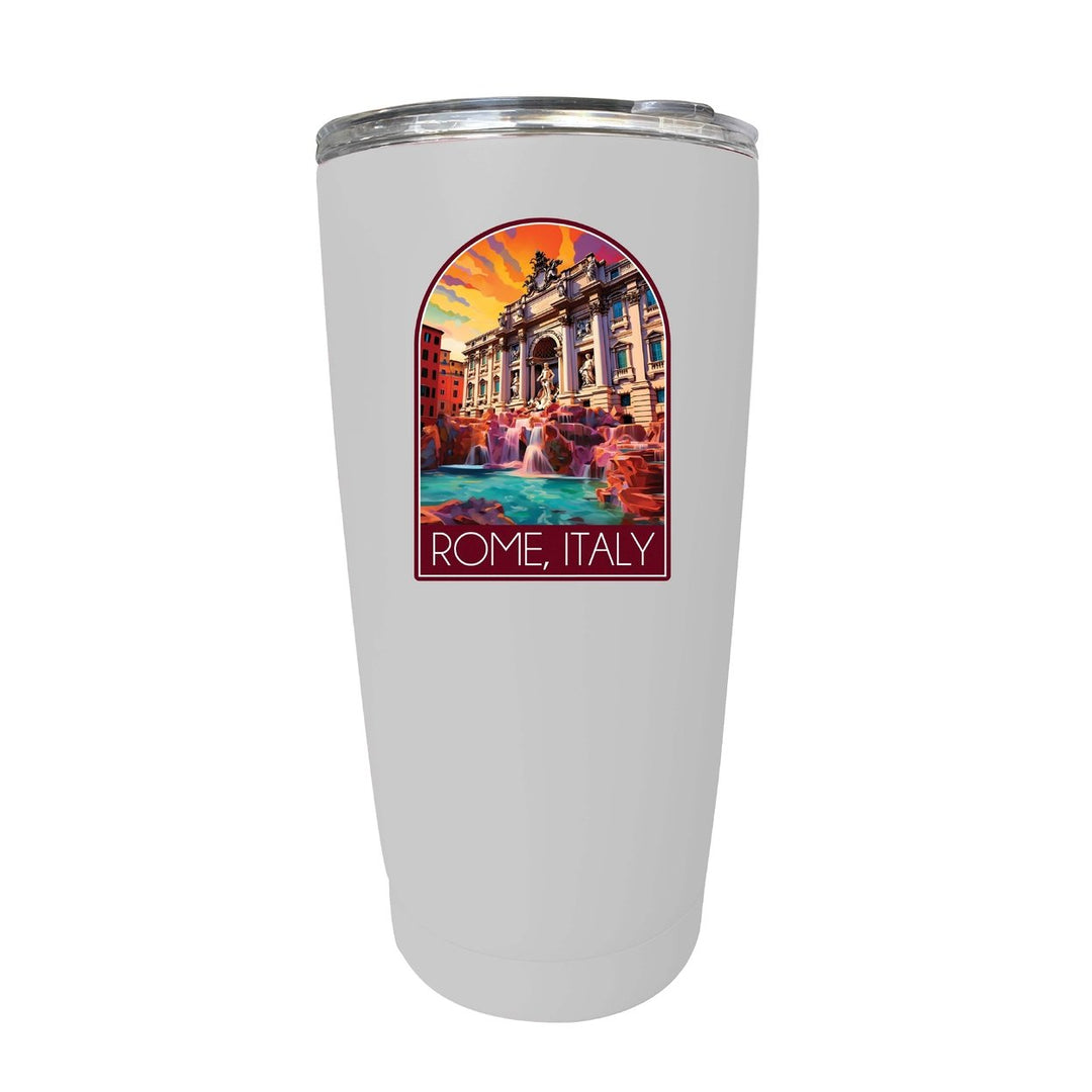 Rome Italy Design B Souvenir 16 oz Stainless Steel Insulated Tumbler Image 3