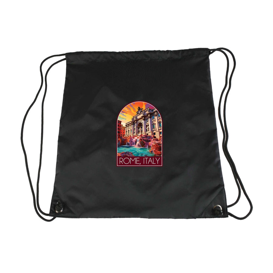 Rome Italy Design B Souvenir Cinch Bag with Drawstring Backpack Image 1