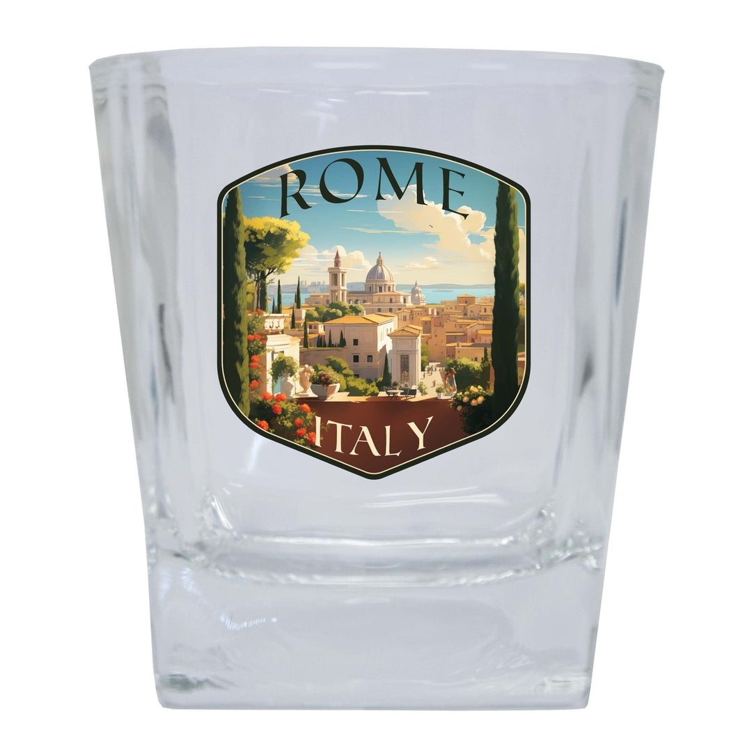 Rome Italy Design C Souvenir 10 oz Whiskey Glass Rocks Glass Image 1