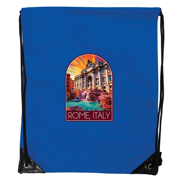 Rome Italy Design B Souvenir Cinch Bag with Drawstring Backpack Image 2