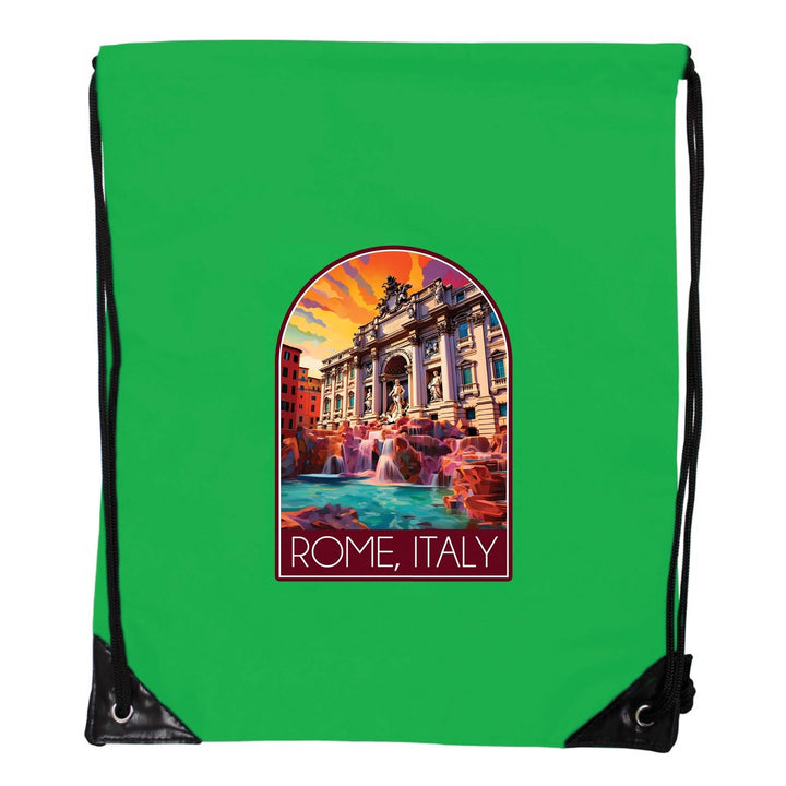 Rome Italy Design B Souvenir Cinch Bag with Drawstring Backpack Image 3